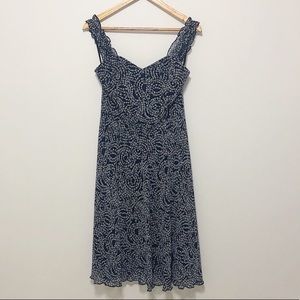 Connected Midi Tank Dress - 8 Navy White Floral